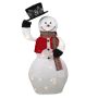 Bonhomme de neige décoratif COLWOOD avec fonction de mouvement, LED, blanc-rouge-noir, 45cm