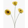Branche synthétique de pavot WHONRA, jaune, 60cm, Ø7cm