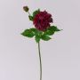Fleur artificielle dahlia WERNYT, rouge bordeaux, 45 cm, Ø 10 cm