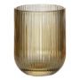 Verre à eau GENOVEFA à rainures, ambre-transparent, 9,5 cm, Ø 7,5 cm