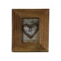 Cadre photo SIGGE en bois de manguier avec rainures, marron, 24x19x2cm