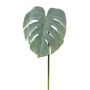 Feuille décorative Philodendron Monstera Deliciosa MELIAT, vert-gris, 80cm