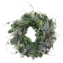 Couronne de sapin artificielle STOCKTON, verte, enneigée, Ø60cm
