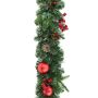 Guirlande de sapin artificielle VISALIA, verte, avec des fruits, 180cm, Ø30cm