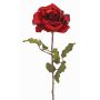 Rose artificielle en velours SINDALA, rouge, 60cm, Ø12cm