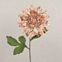 Dahlia artificiel en velours MINBU, rose pâle, 60cm, Ø17cm