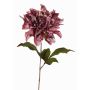 Dahlia artificiel en velours MINBU, vieux lilas, 60cm, Ø17cm