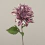 Dahlia artificiel en velours MINBU, vieux lilas, 60cm, Ø17cm