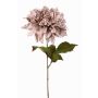 Dahlia artificiel en velours MINBU, lilas clair, 60cm, Ø17cm