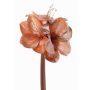 Fleur artificielle d'amaryllis en velours KIRSTY, rose pâle, 70cm, Ø13-15cm