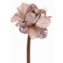 Fleur artificielle Amaryllis en velours KIRSTY, lilas clair, 70cm, Ø13-15cm