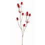 Branche décorative de chardon noble LOUKAS, rouge, 45cm, Ø1-1,5cm