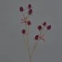 Branche décorative de chardon noble LOUKAS, rouge bordeaux, 45cm, Ø1-1,5cm