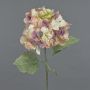 Fleur artificielle hortensia URANIA, aspect séché, vieux rose-crème, 75cm, Ø20cm