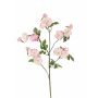 Branche artificielle de liseron en entonnoir IORDANIS, rose-blanc, 80cm, Ø3-5,5cm