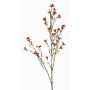 Fleur artificielle de cire NIANG, orange-rouge, 80cm, Ø1,5-2,5cm