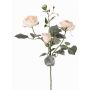Branche de rose artificielle DIAMANTIS, rose pâle, 75cm, Ø5-8cm