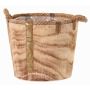 Cache-pot en bois DABIH avec poignées en corde, marron, 24cm, Ø29cm