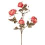 Branche de rose artificielle SITARA, aspect séché, rose-fuchsia, 75cm, Ø5-8cm