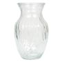 Vase en verre CATLYN avec rainures torsadées, transparent, 20cm, Ø13cm