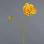 Fleur artificielle de pavot HASNA, jaune-orange, 75 cm, Ø 11 cm