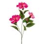Branche d'hibiscus synthétique AMADOU avec fleurs, fuchsia, 80cm