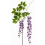 Grande fleur artificielle: branche de glycine NISSRINE avec fleurs, lilas, 145cm