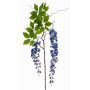 Grande branche de glycine artificielle NISSRINE avec fleurs, bleue, 145cm