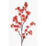 Grande fleur artificielle, branche de cerisier GIMA avec fleurs, corail, 120cm