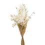 Bouquet artificiel de pivoines AYMA avec euphorbe ballon, crème, 60cm