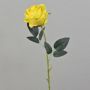 Rose artificielle ELEAZAR, jaune, 65 cm, Ø 9 cm
