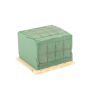 ®mosy Ökodur Décoration funéraire en mousse florale VESDO avec treillis métallique, bord servant de poignée, socle en bois naturel, vert, 11,5x11x8,5cm