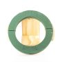 ®mosy Ökodur mousse florale pour funérailles, couronne d'urne socle en bois naturel ARNELLE, vert, 4,5cm, Ø36cm