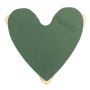 ®mosy Ökodur mousse florale Voiture en forme de cœur MURIANDA, décoration de mariage, avec ventouse, socle en bois naturel, vert, 36x37x5cm
