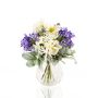 Bouquet hivernal artificiel ALANA, blanc-mauve, 35cm, Ø30cm