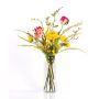 Bouquet printanier artificiel PRIMAVERA, jaune-fuchsia-blanc, 75cm, Ø45cm