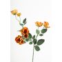 Branche de rose sauvage artificielle FOSETTA, collection écologique, orange-jaune, 70cm, Ø3-5cm