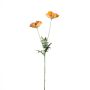 Branche en plastique Coquelicot GUNDULA, collection écologique, orange-jaune, 70cm, Ø7-8cm
