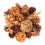 Pot-pourri d'automne YIDU, pommes de pin, branches séchées, brun-orange-vert, 250g