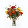Bouquet automnal artificiel HELIANTA, orange-brun, 40cm, Ø30cm