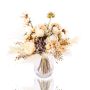 Bouquet décoratif RAWENNA, aspect sec, beige-blanc, 40cm, Ø50cm