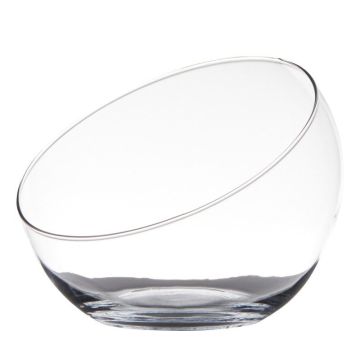 Coupe décorative NELLY EARTH en verre, recyclé, transparent, 14cm, Ø17cm