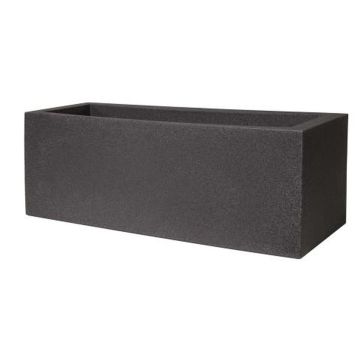 Jardinière rectangulaire NALTIS en plastique, gris foncé, 100 x 40 x 40 cm Jardinière rectangulaire NALTIS en plastique, gris foncé, 100 x 40 x 40 cm
