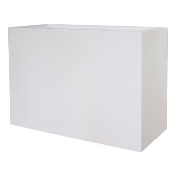 Jardinière rectangulaire NALTIS en plastique, blanche, 100 x 40 x 70 cm