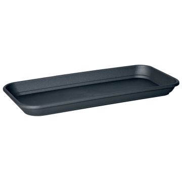 Soucoupe pour bac à fleurs rectangulaire URMINA en plastique, anthracite, 47x16x3cm