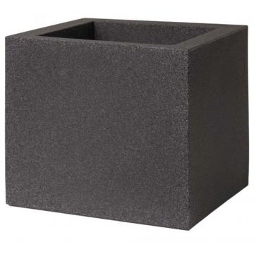 Pot de fleurs TALVEN en plastique, noir, 50 x 50 x 50 cm Pot de fleurs TALVEN en plastique, noir, 50 x 50 x 50 cm