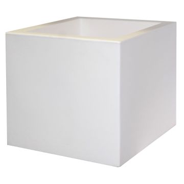 Pot de fleurs TALVEN en plastique, blanc, 50 x 50 x 50 cm Pot de fleurs TALVEN en plastique, blanc, 50 x 50 x 50 cm