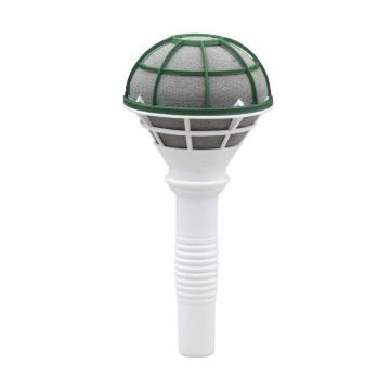 OASIS® Mousse à piquer Support de bouquet de mariée pour des fleurs artificielles, avec une poignée en plastique, grille, gris, 18,5cm, Ø8cm