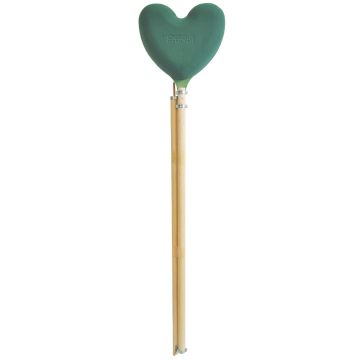 OASIS® Mousse à piquer humide en forme de cœur sur bâton en bois Bioline, vert, 19x16x8,5cm