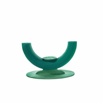 OASIS® Mousse à piquer humide avec un support pour urne, fleurs de deuil, support en bois Bioline, socle en bois, vert, 8cm, Ø30cm